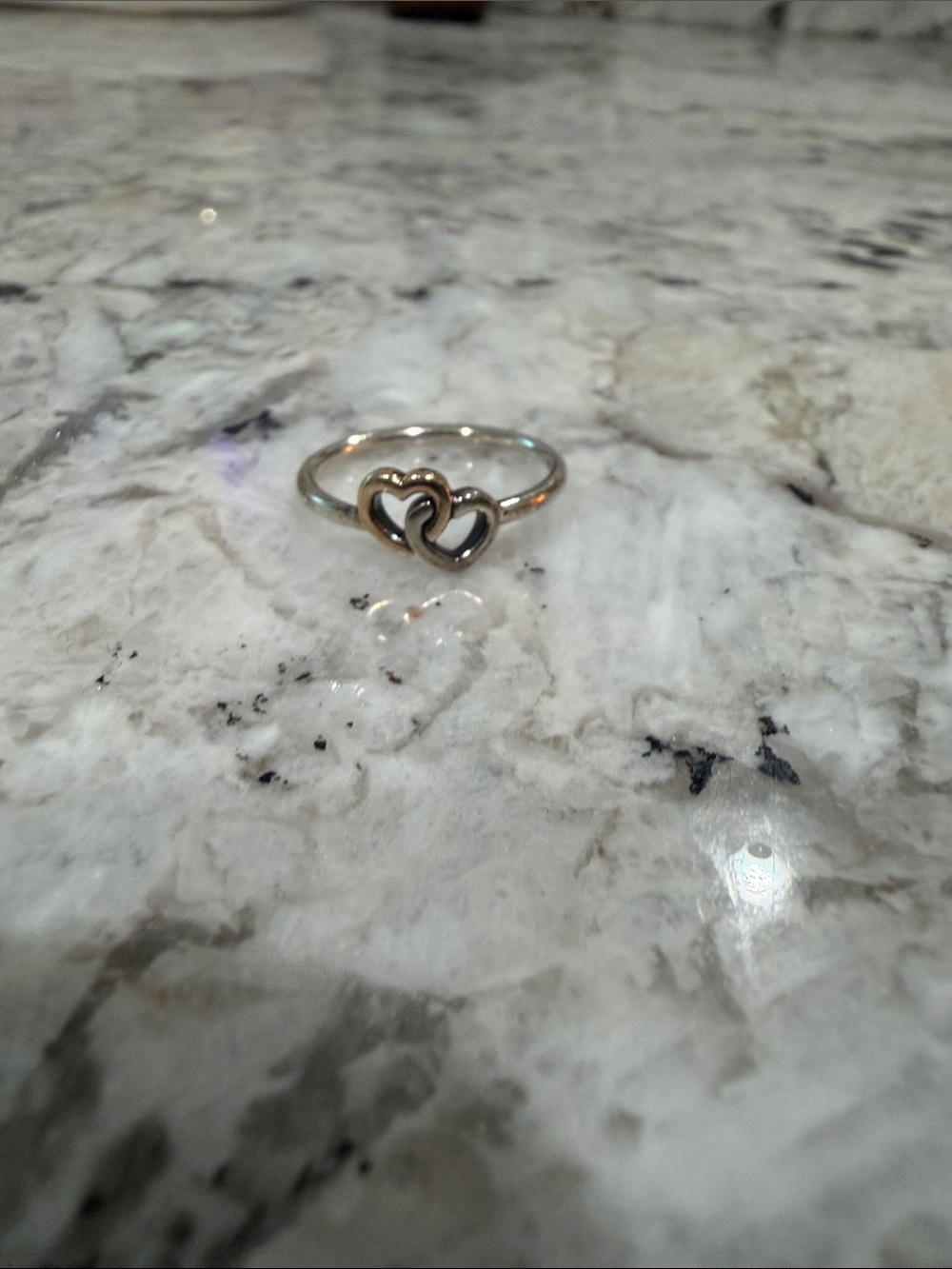 Pandora Silver Interlocking Hearts Ring